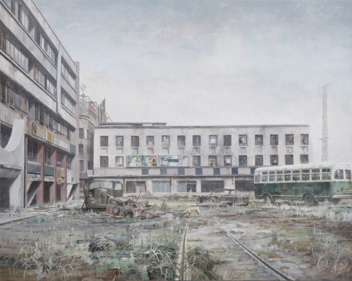 4월 · 한지에 아크릴 · 182x227cm · 2011 · 정재호 · Jeong Jaeho · (이미지 출처 = 화이트블럭) · (Source = Whiteblock)