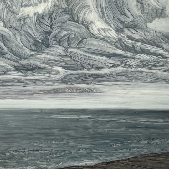 물을 닮은 하늘 · 광목에 유채 · 51 x 72cm · 2021 · Sky Assembling Water · Oil on canvas · 김연수 · Kim Yeonsoo · Courtesy of Kim Yeon Soo Artist Studio (이미지 제공 = 비비안초이 갤러리) · Courtesy of Kim Yeon Soo Artist Studio (Source = Vivianchoi Gallery)