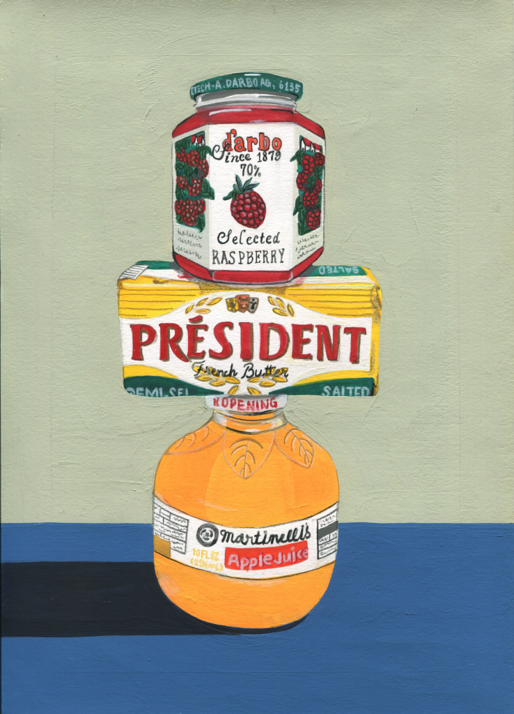 Still life · gouache and colored pencil on paper · 210x297mm · 2023 · Still life · gouache and colored pencil on paper · 박인선 · Park Inseon · (이미지 출처 = 레이블갤러리) · (Image Source = label gallery)
