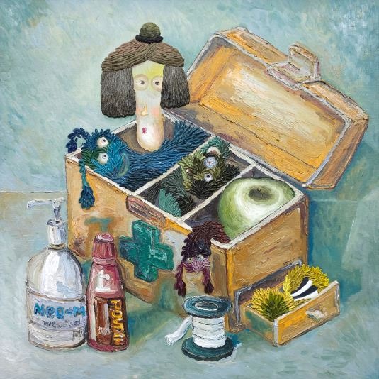 When you needed me · Oil, Mixed on canvas · 46 x 46 cm · 2023 · When you needed me · Oil, Mixed on canvas · 이재현 · Lee Jae-Hyun · (이미지 출처 = 갤러리조은) · (Image Source = galleryjoeun)