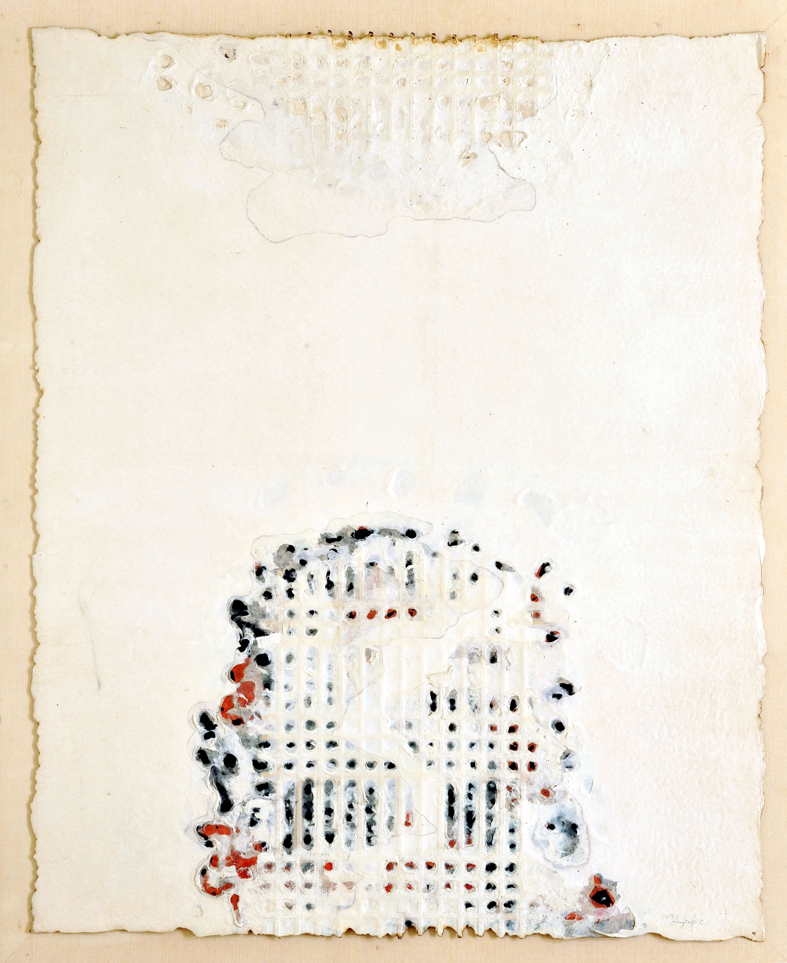 Korean Fantasy · 캔버스에 한지 · 162x130 · 1991 · 최종섭 · (이미지 출처 = 광주시립미술관) · (source = Gwangju Museum of Art)