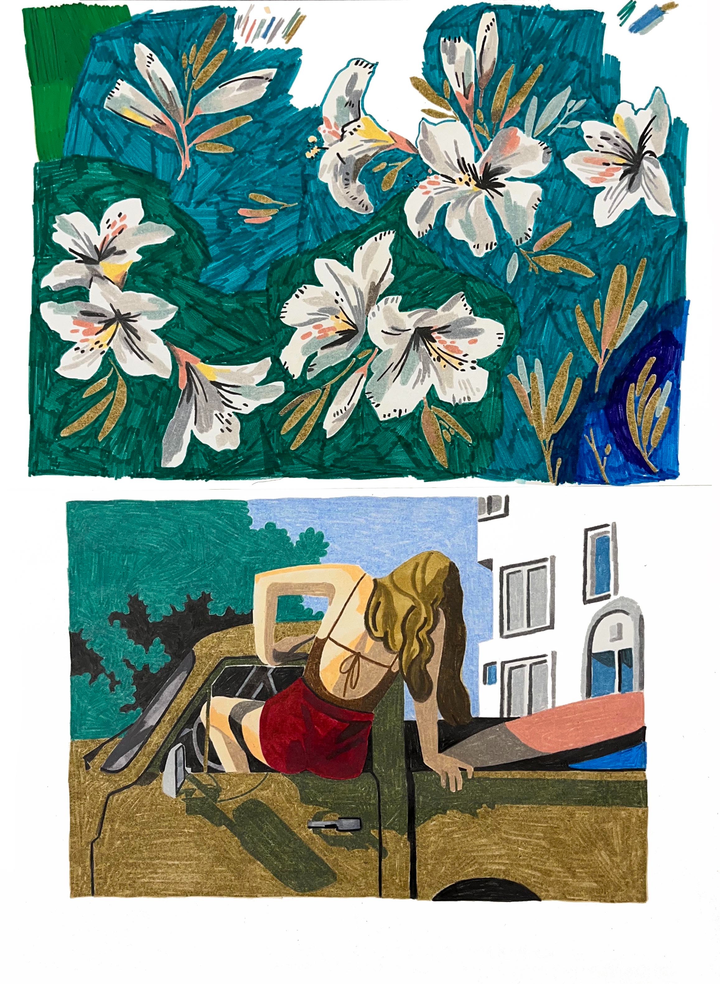 Things We Love6 · Maker and Colored pencil on paper · 297x420mm · 2021 · Things We Love6 · Maker and Colored pencil on paper · 손은경 · Son Eunkyoung · (이미지 제공 = 히피한남) · (Source = hippiehannam)