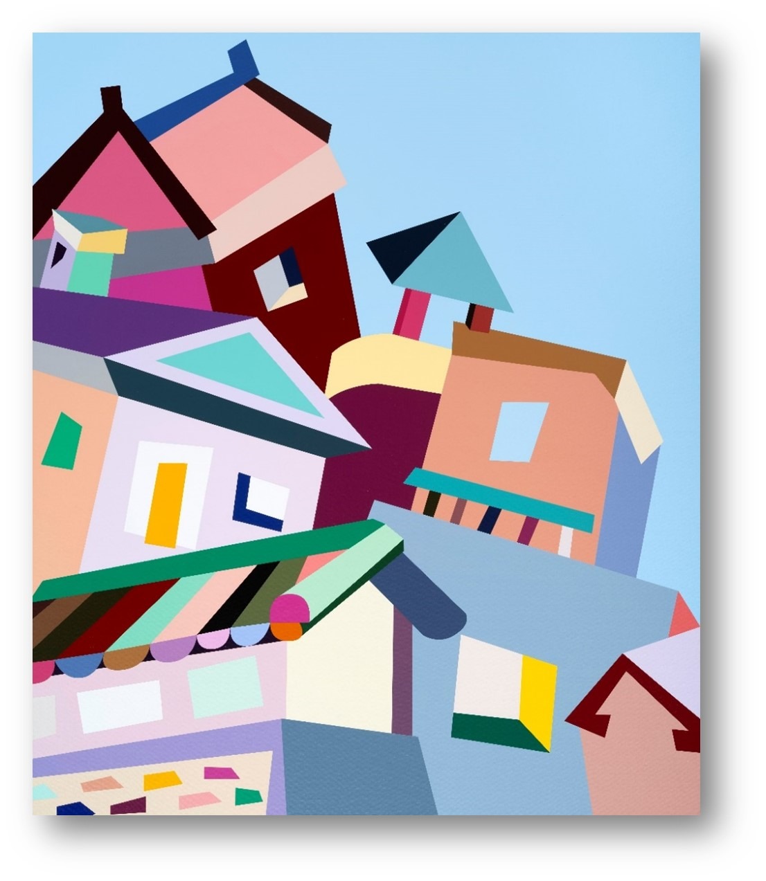 Legoscape(-ing) Seoul-2 · acrylic on linen · 200x170cm · 2023 · Legoscape(-ing) Seoul-2 · acrylic on linen · 젠 박 · Jen PAK · (이미지 제공 = 공근혜갤러리) · (Image Source = konggallery)
