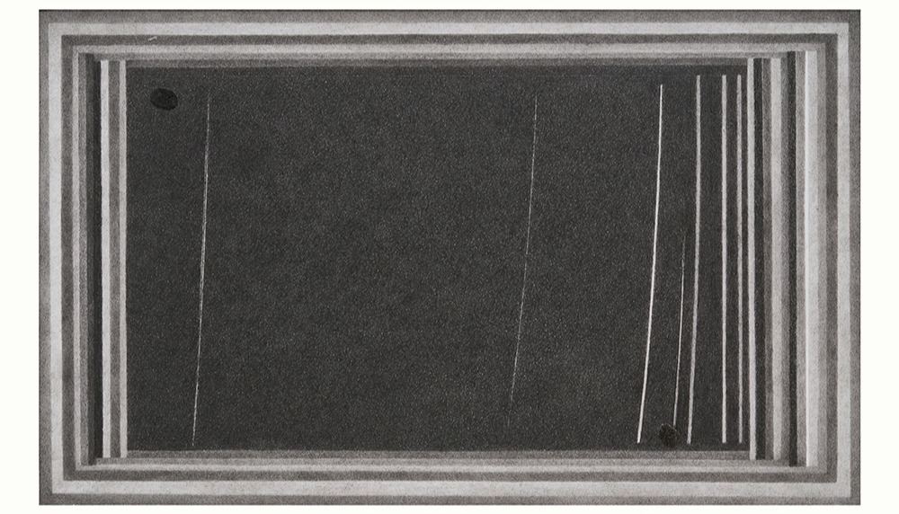비가 온다 no.1 · 종이에 연필 · 34.5 x 40 cm · 2022 · Il Pleut no.1 · Pencil on paper · 문정 · Moonjung · (이미지 제공 = 페이지룸8) · (Source = pageroom8)
