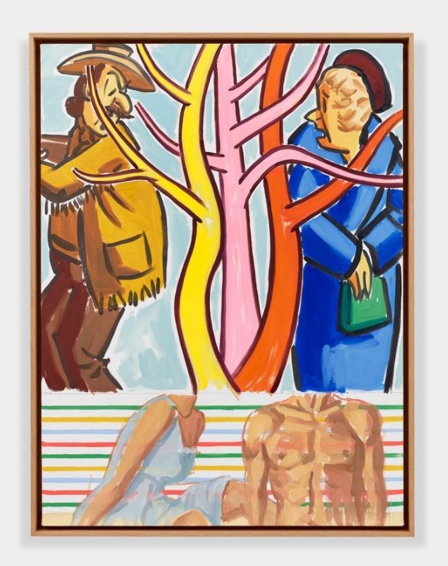 Tree of Life, Cowboys · Oil on linen · 105.9 x 80.6 x 6.7 cm · 2023 · Tree of Life, Cowboys · Oil on linen · 데이비드 살레 · David Salle · (이미지 출처 = 리만머핀) · (Image Source = lehmannmaupin)