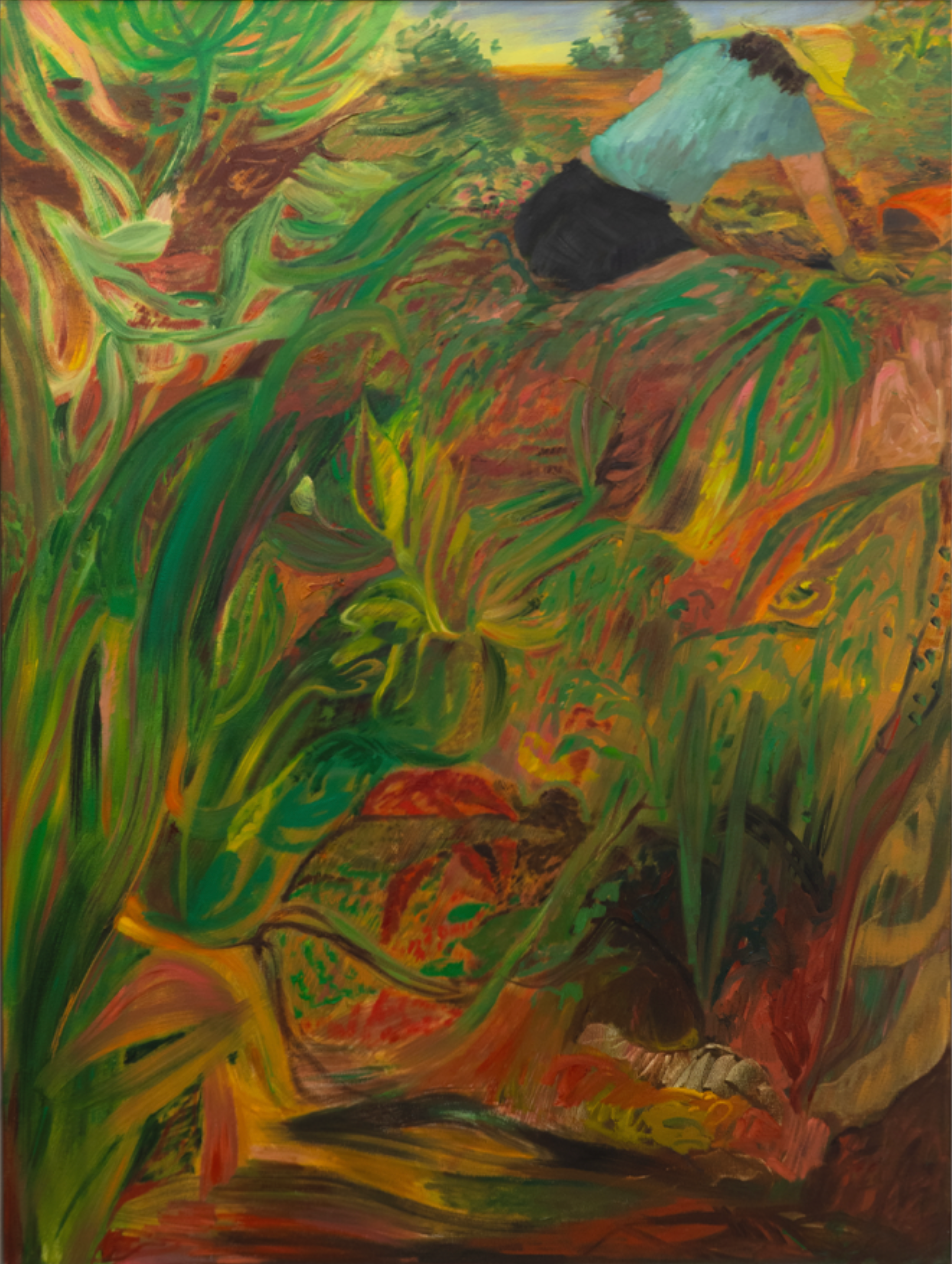 The Morning Gardener · oil on canvas · 121.9x91.4 cm · 2023 · The Morning Gardener · oil on canvas · 소우먀 네트라바일리 · Soumya Netrabile · (이미지 출처 = 가나아트) · (Image Source = Gana Art)