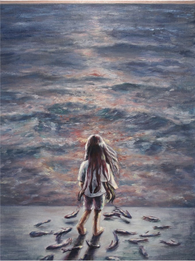 부서지는 · 캔버스에 유채 · 33.3x45cm · 2019 · 채다온 · (이미지 제공 = 아트포랩) · (Image Source = artforlab)