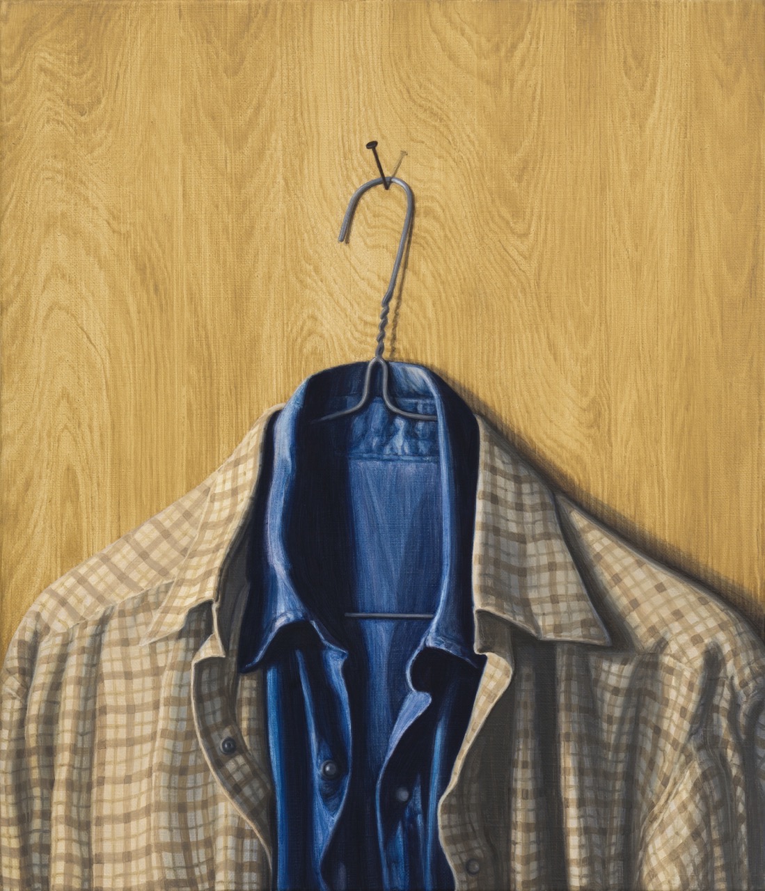 주인없는 셔츠 · oil on linen · 53×45.5cm · 2021 · Unattended Shirt · oil on linen · 이수진 · Sujin Lee · (출처 = 종로구립 고희동미술관) · (Source = Ko Heedong Museum)