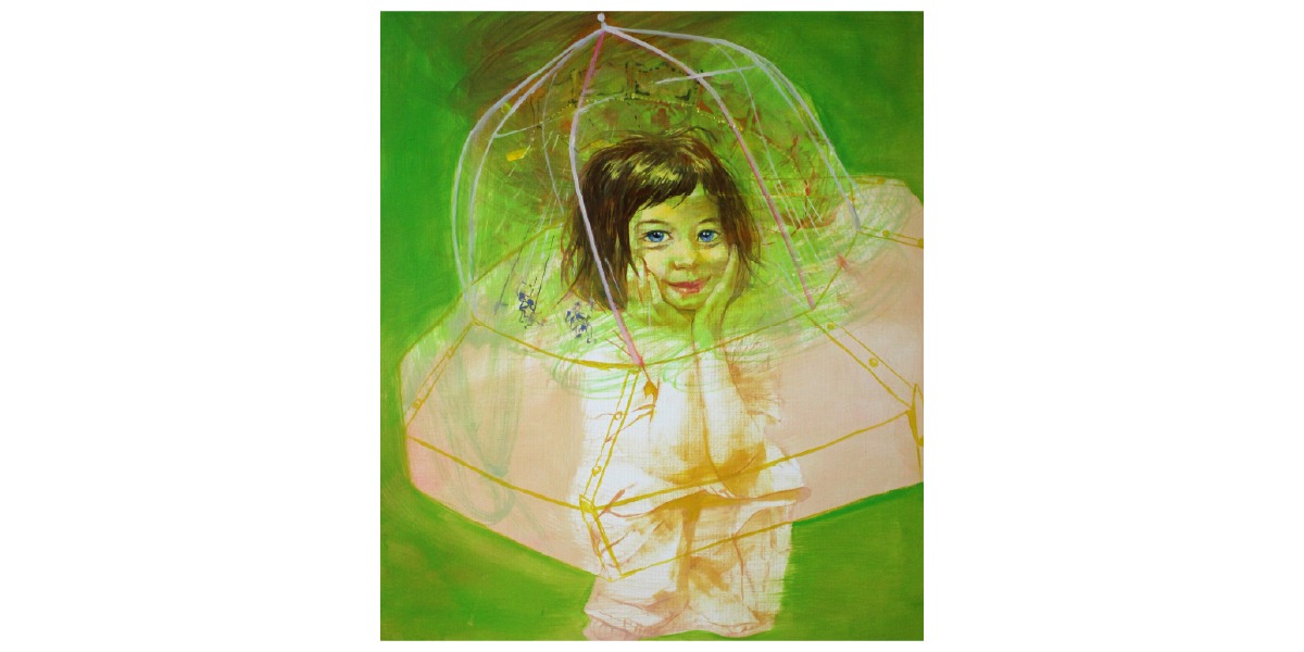 blue eyes magichat · oil on linen · 53x45.5 · 2023 · blue eyes magichat · oil on linen · 조덕환 · Jo Dukhwan · (이미지 출처 = 리갤러리) · (Image Source = lee gallery)