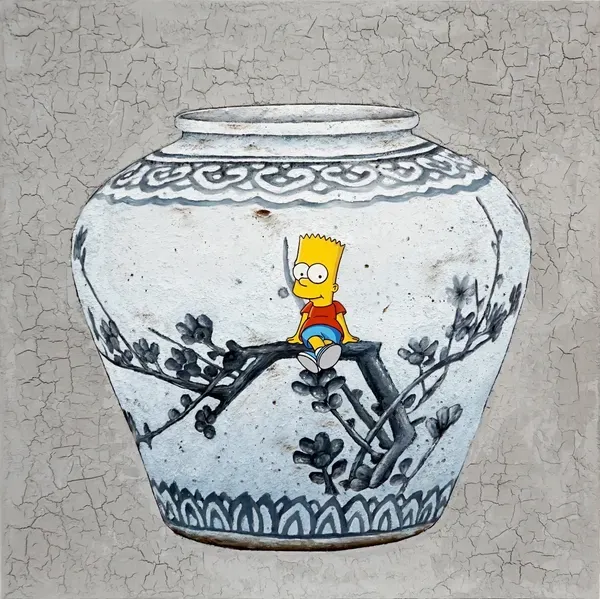 Enchanted White - 매화나무 · acrylic on canvas · 150.0x150.0 cm · 2021 · acrylic on canvas · 이종기 · Lee Jongkie · (이미지 출처 = 보자르갤러리) · (Image Source = beauxarts)