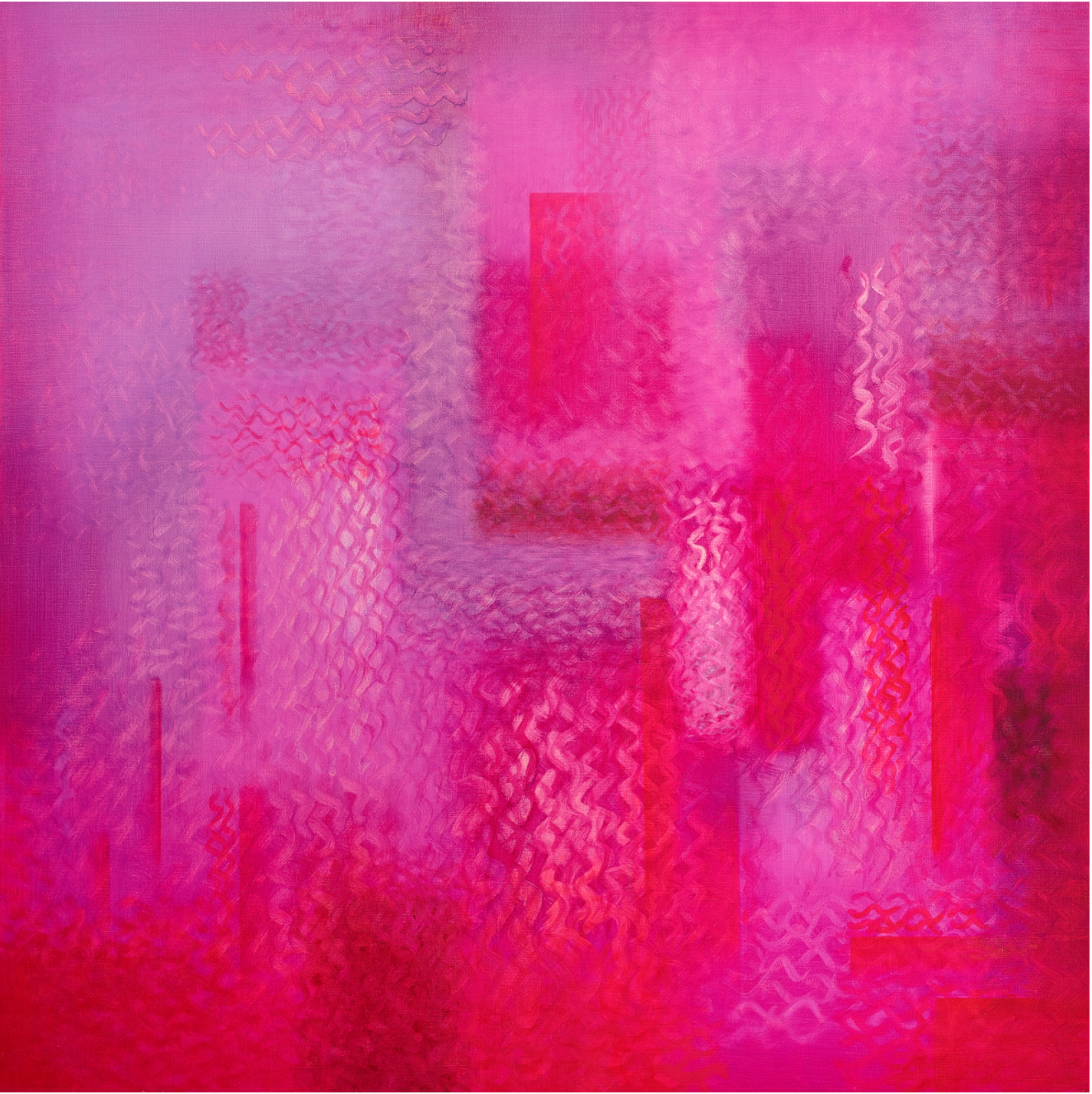 A Space-Time Nude : Identical (175) · oil on canvas · 100x100 cm · 2023 · A Space-Time Nude : Identical (175) · oil on canvas · 왕쉬예 · WANG Shuye · (출처 = 학고재) · (Source = Hakgojae)