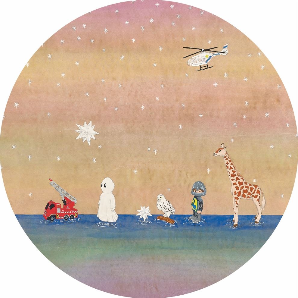 Twilight Guardians · 장지에 과슈와 연 · 70cm · 2023 · Twilight Guardians · 이고운 · Lee Gowoon · (이미지 제공 = 리갤러리) · (Image Source = LeeGallery)
