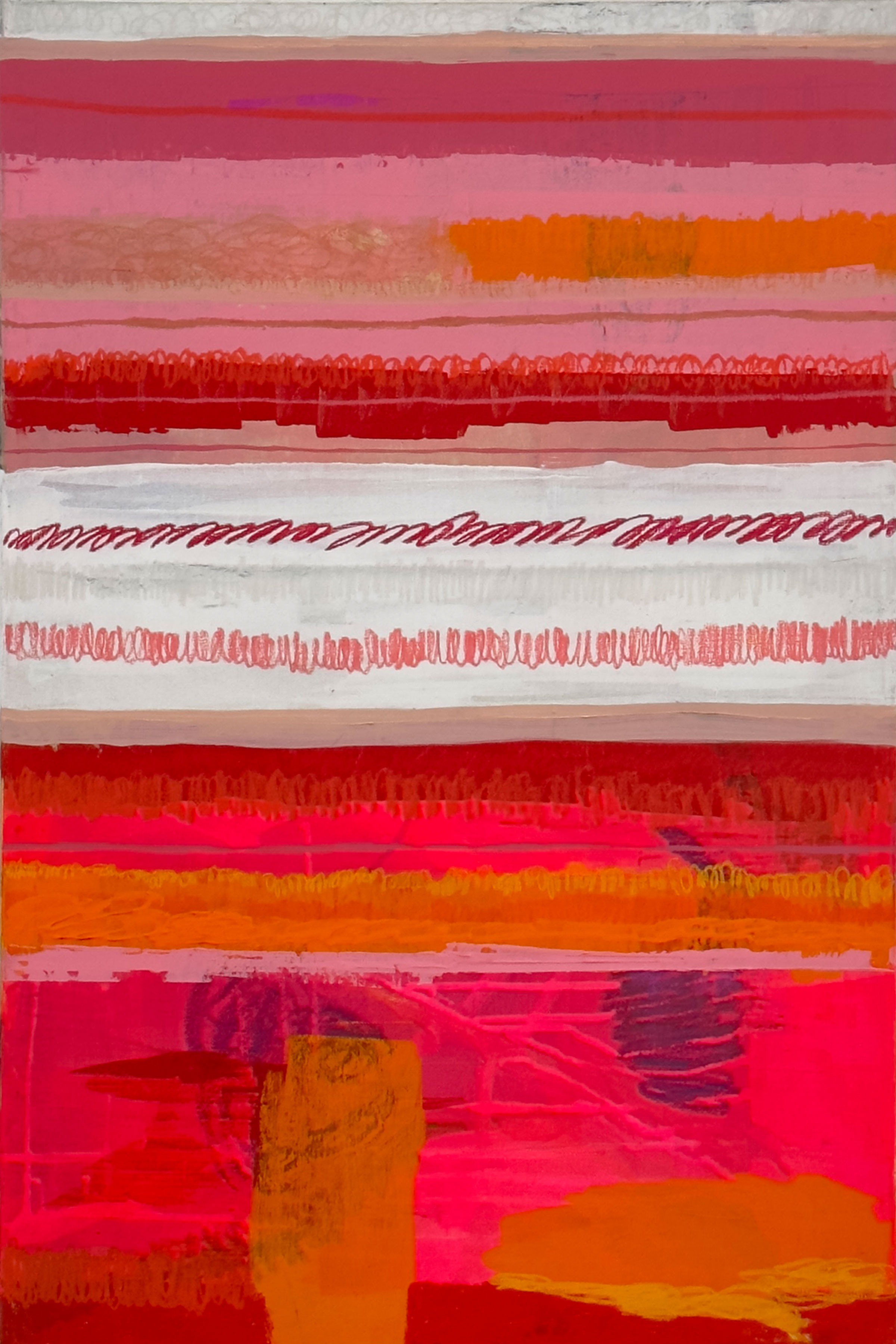 ALL THE GOOD THINGS: THE PURSUIT OF HAPPINESS-SUNSET · MIXED MEDIA ON CANVAS · 91.44×60.96×3.81cm · 2023 · ALL THE GOOD THINGS: THE PURSUIT OF HAPPINESS-SUNSET · MIXED MEDIA ON CANVAS · 윤 챙 · YOON CHANG · (이미지 제공 = 마프) · (Image Source = MAF)