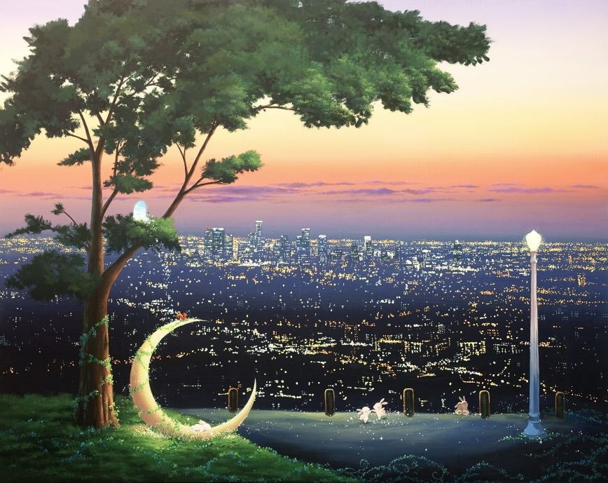 Love in the City · Acrylicgouache on canvas · 90.9x72.7cm · 2023 · Love in the City · Acrylicgouache on canvas · 곽우주 · (이미지 출처 = 삼원갤러리) · (Image Source = samwon gallery)