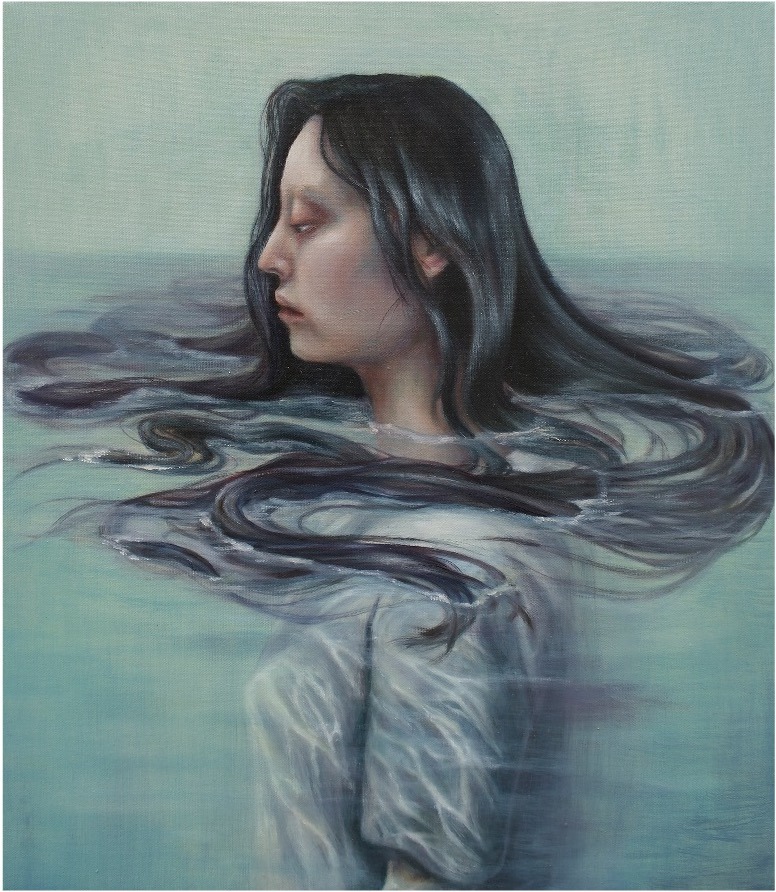 차오르는 수면 · 캔버스에 유채 · 45x53cm · 2019 · 채다온 · (이미지 제공 = 아트포랩) · (Image Source = artforlab)