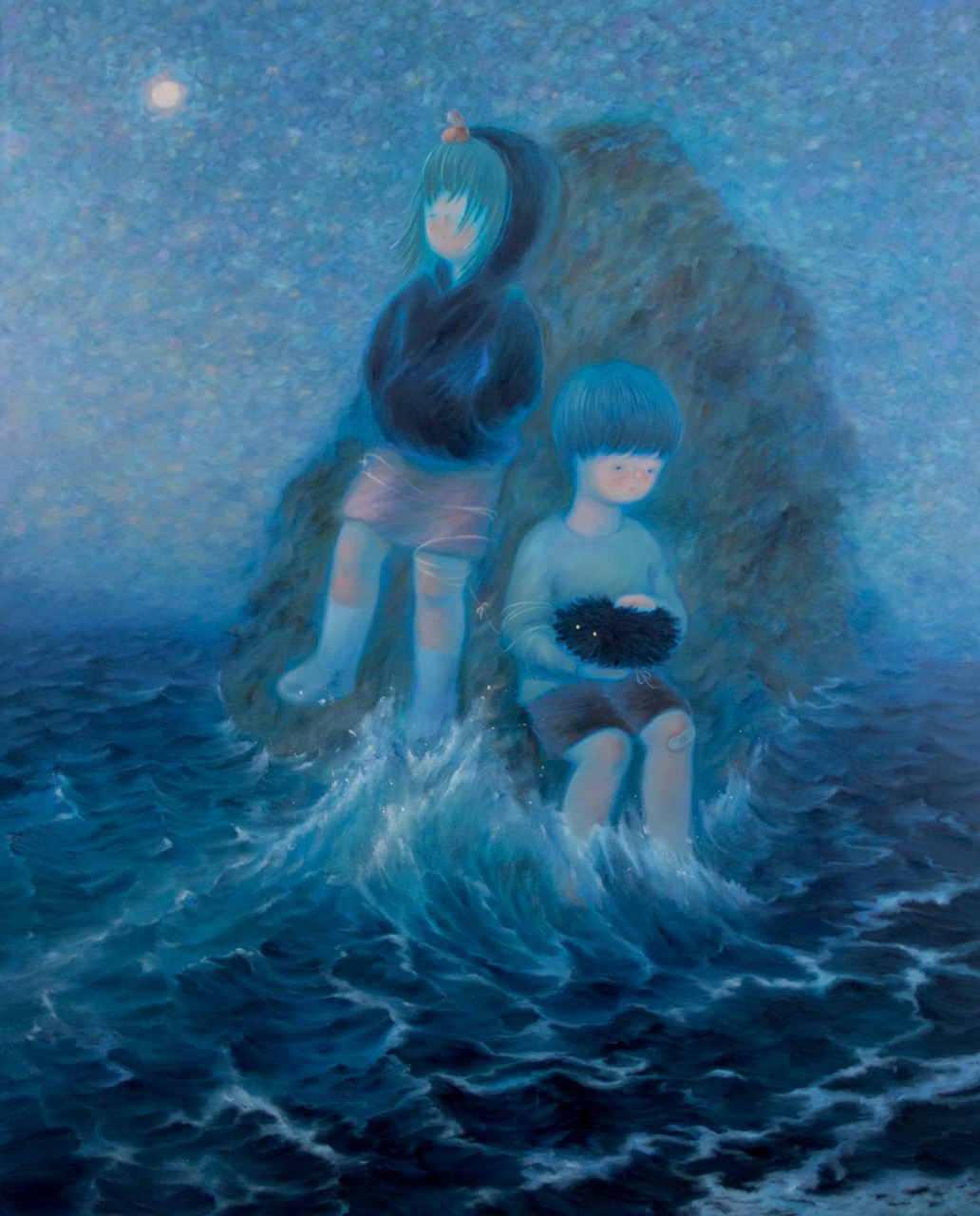 Like a Sea · oil on canvas · 162x130cm · 2023 · 김슬기 · (출처 = 갤러리 센텐스)