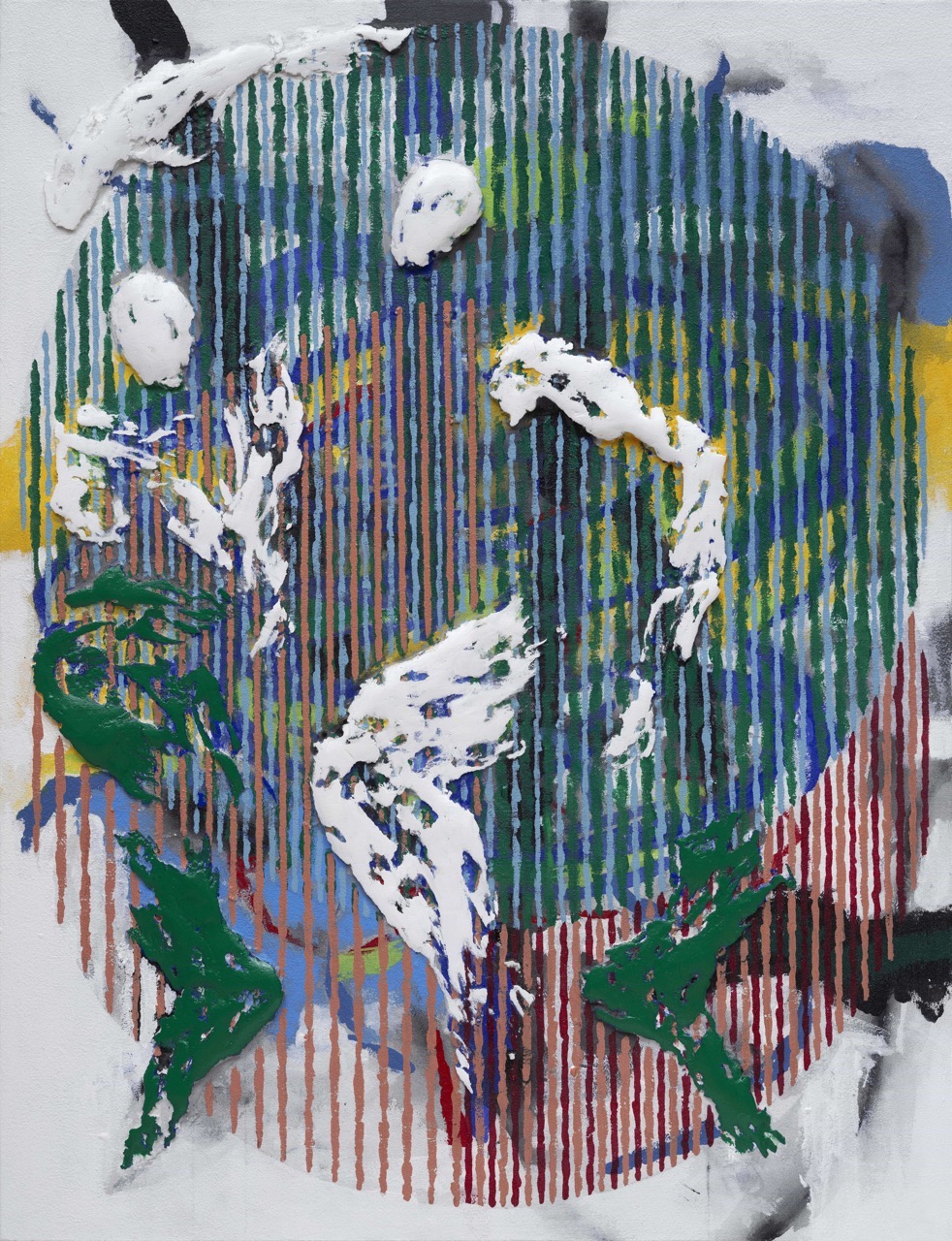 순환-존재의 충돌 · 캔버스에 아크릴물감 · 191x116cm · 2023 · 정충일 · (출처 = 608갤러리) · (Source = 608 Gallery)
