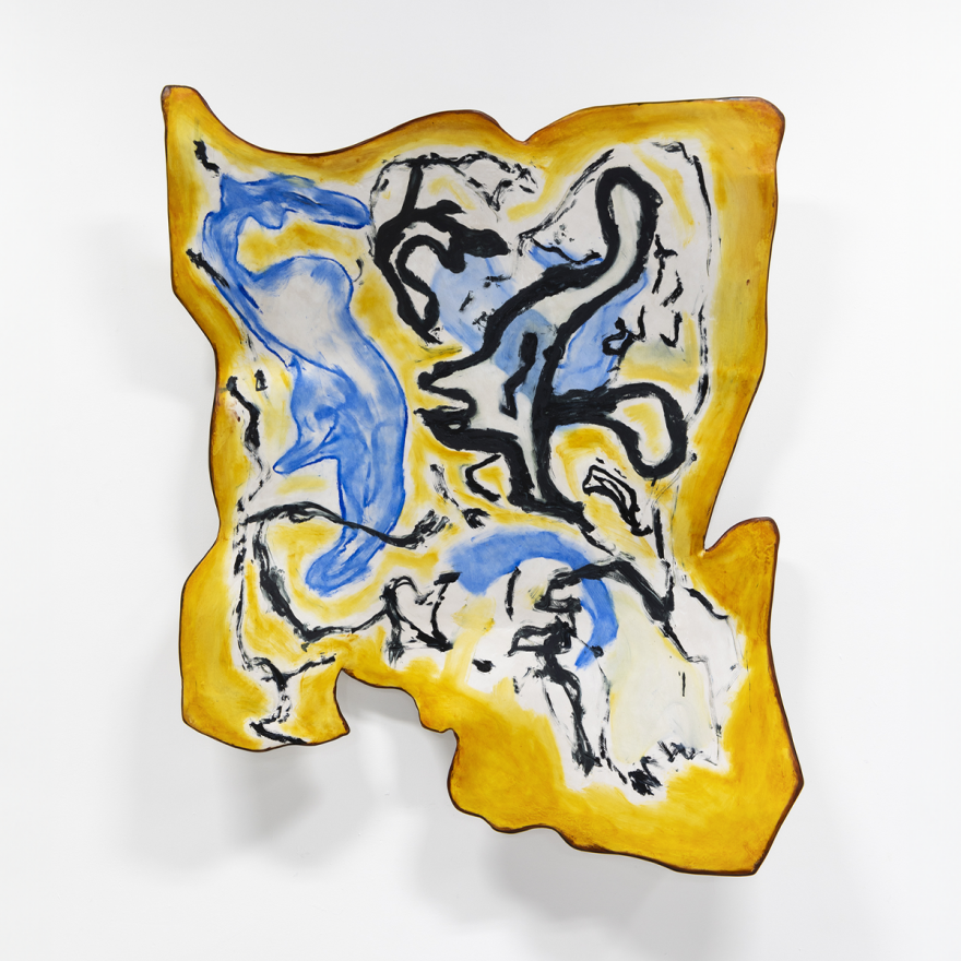 Crestfallen · Fiberglass, Resin, Wood, Cardboard, Charcoal, Oil Paint · 152 x 121 x 21 cm · 2023 · Crestfallen · Fiberglass, Resin, Wood, Cardboard, Charcoal, Oil Paint · 에르네스토 버고스 · Ernesto Burgos · (출처 = 가나아트) · (Source = Gana Art)
