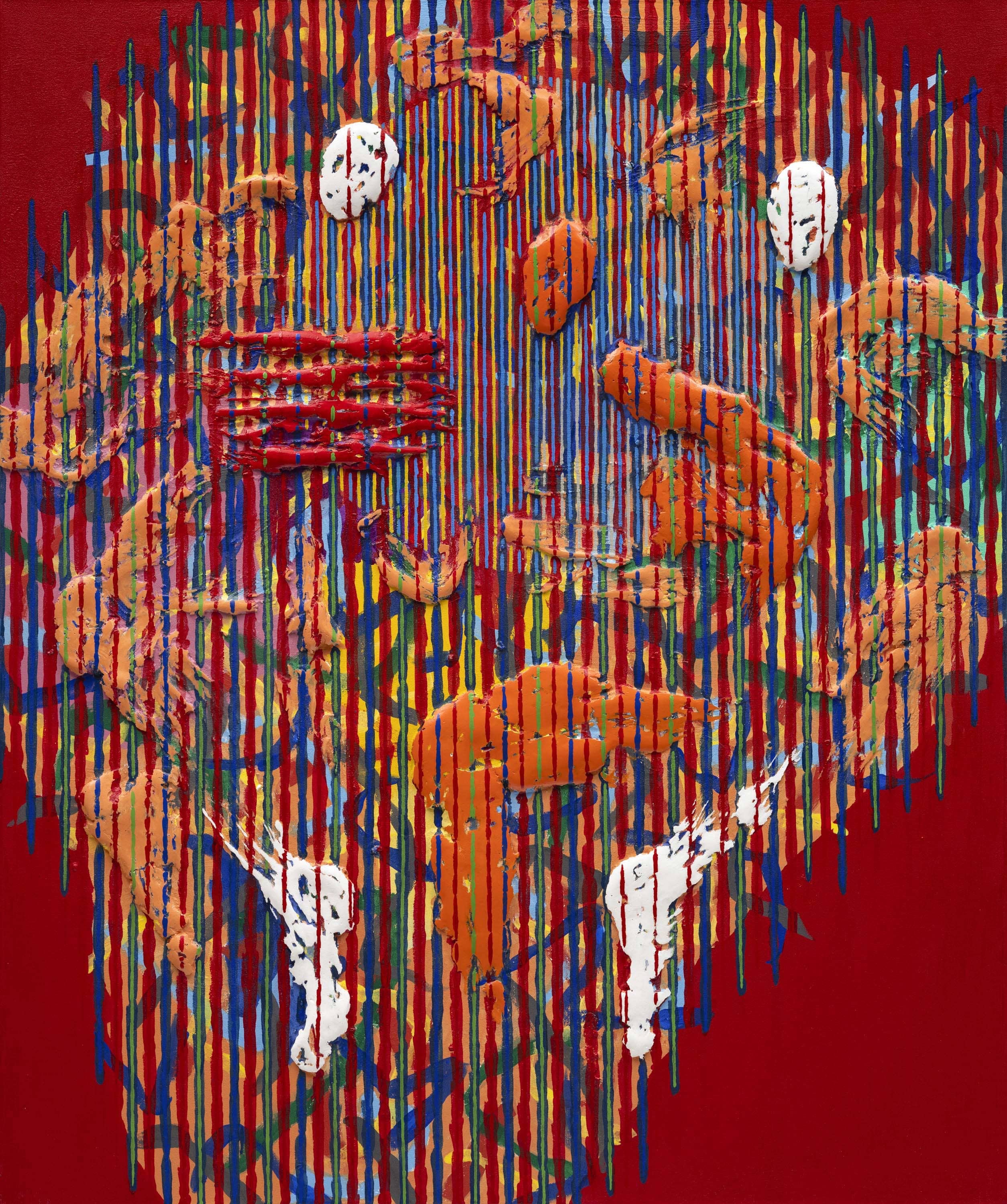 순환-존재의 충돌5 · 캔버스에 아크릴물감 · 162x135cm · 2022 · 정충일 · (출처 = 608갤러리) · (Source = 608 Gallery)