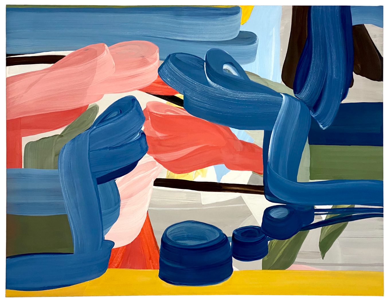 At the River · egg tempera on canvas · 140x180cm · 2023 · At the River · egg tempera on canvas · 모제 아세프자 · Mojé Assefjah · (출처 = 갤러리 조은) · (Source = Gallery Joeun)