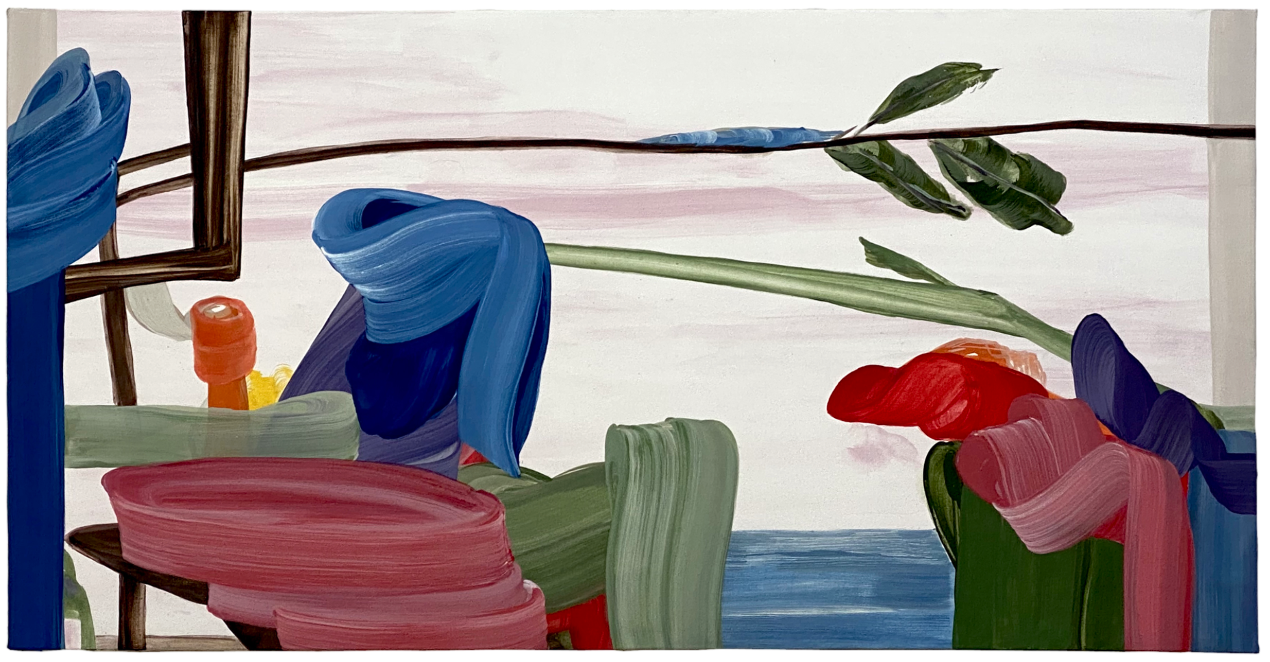 Calm Water · egg tempera on canvas · 90x180 cm · 2023 · Calm Water · egg tempera on canvas · 모제 아세프자 · Mojé Assefjah · (출처 = 갤러리 조은) · (Source = Gallery Joeun)