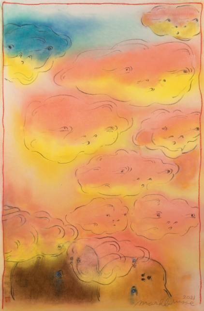낮의 꿈 no.2 · 캔버스에 건 파스텔 · 144 x 97 · 2021 · 마크 브뤼스 · Mark Brusse · (이미지 출처 = 갤러리508) · (Image Source = gallery 508)
