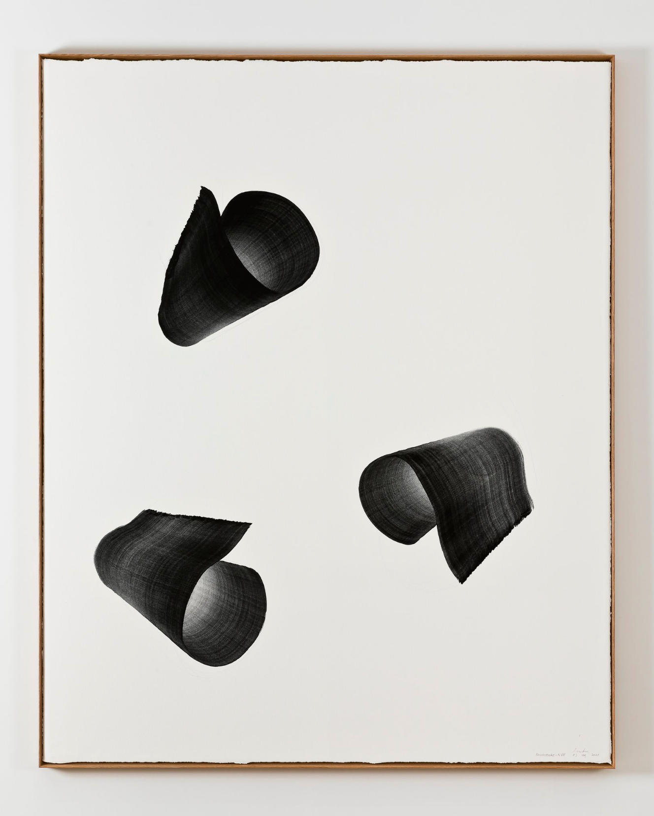 Brushstroke n66 · Charcoal ink on paper · 162 × 130 cm · 2022 · Brushstroke n66 · Charcoal ink on paper · 이배 · Lee Bae · (출처 = 페로탕, Courtesy of the artist and Perrotin) · (Source = Perrotin, Courtesy of the artist and Perrotin)