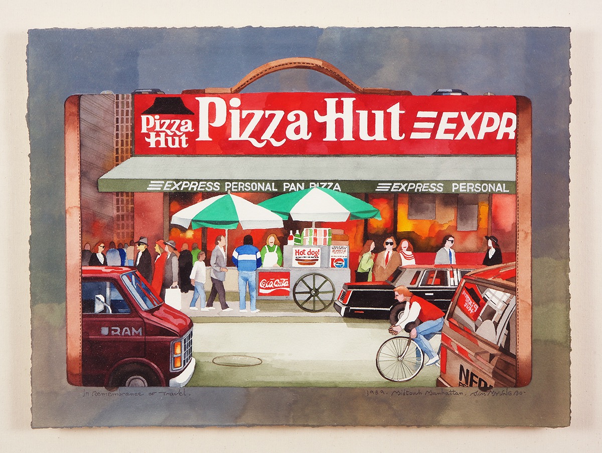 Midtown Manhattan · Watercolor on Paper · 41cm×55cm · 1989 · Midtown Manhattan · Watercolor on Paper · 심명보 · Shim Myungbo · (출처 = 갤러리 무모) · (Source = Gallery Mumo)