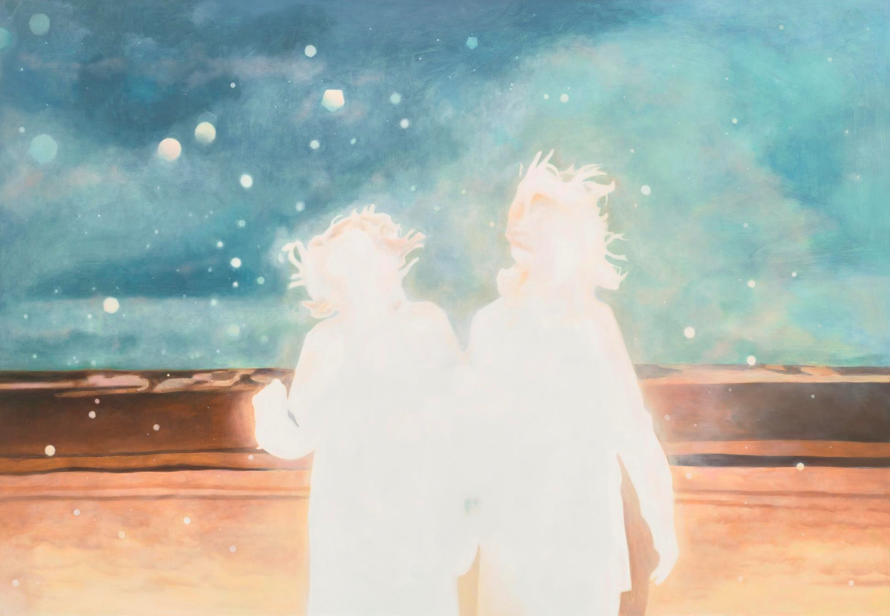 Childhood silhouette · oil on canvas · 112.1 x 162.2cm · 2022 · Childhood silhouette · oil on canvas · 정가은 · Jung Ka Sun · (출처 = 아텔) · (Source = Artel)