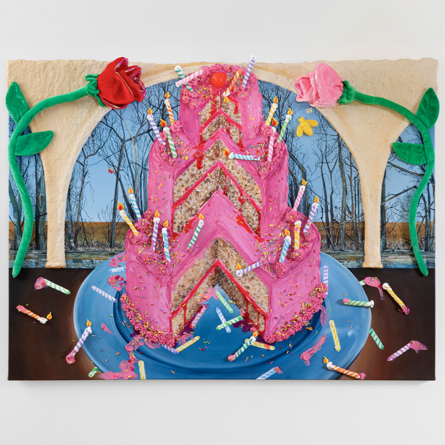 The Cake · Mixed media on canvas · 92.5 x 124.5 cm · 2023 · The Cake · Mixed media on canvas · 닉 다이어 · Nic Dyer · (출처 = 가나아트) · c