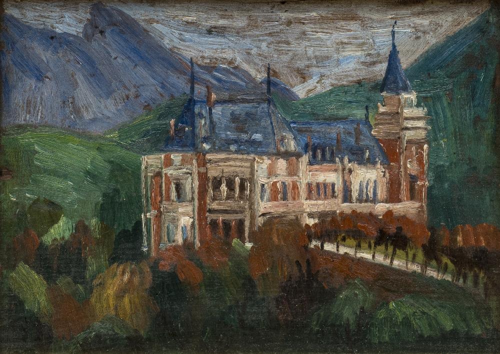 별장 · 목판에 유채 · 22.5×33cm · 1935 · 나혜석 · (이미지 출처 = 경남도립미술관) · (Image Source = gyeongnam art museum)