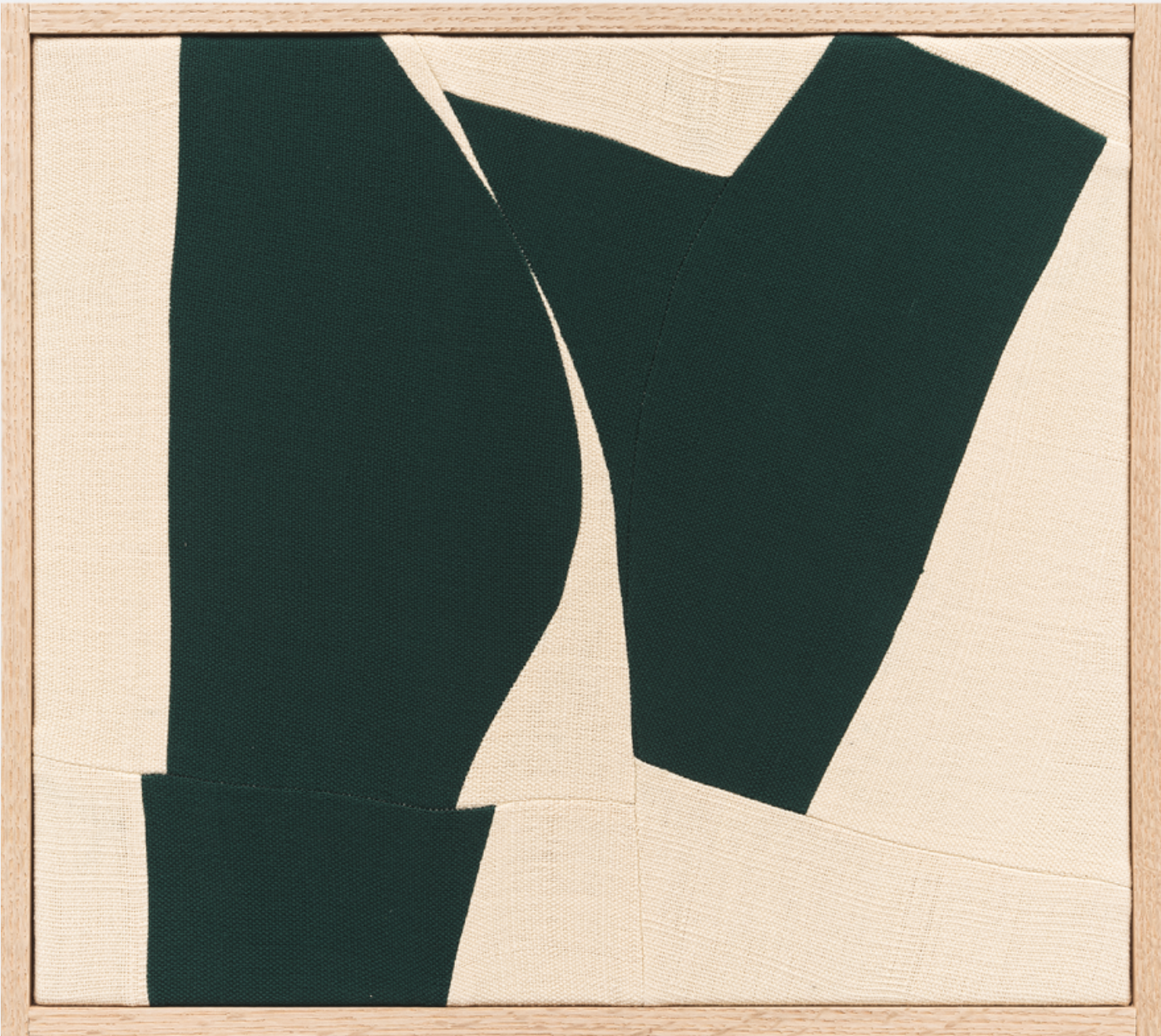 Green Bang · Hand woven cotton and linen, framed · 40.8 x 45.7 cm · 2023 · Green Bang · Hand woven cotton and linen, framed · 에단 쿡 · Ethan Cook · (출처 = 가나아트) · (Source = Gana Art)