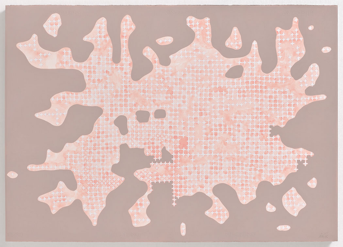 Dreaming slowly · gouache, color mechanical pencil lead on paper · 70.5x100cm · 2023 · Dreaming slowly · gouache, color mechanical pencil lead on paper · 반주영 · Dreaming Slowly · (출처 = 우민아트센터) · (Source = Wumin Art Center)