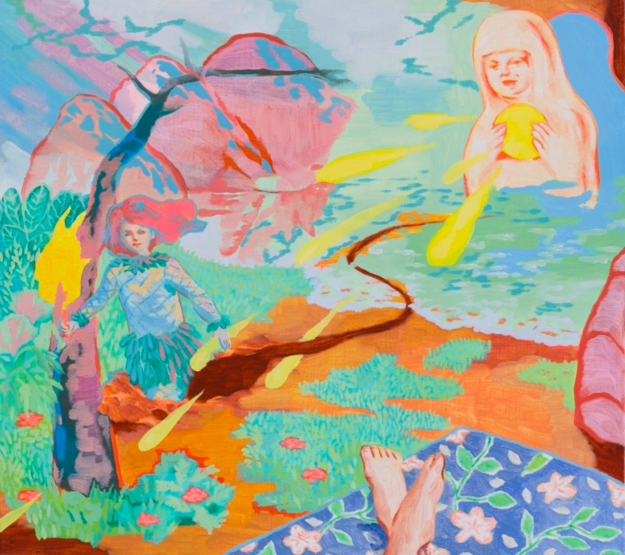 땅을 몰고 오는 사람 · oil on canvas · 45.5cm x 53cm · 2023 · oil on canvas · 노경화 · (이미지 출처 = 갤러리자유) · (Image Source = galleryjayu)