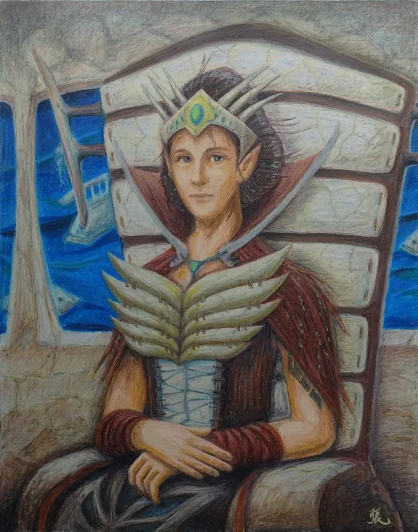 에오란 · oil pastel on canvas · 90.9x72.7cm · 2023 · Eoran · oil pastel on canvas · 장형순 · Jang Hyeong Sun · (이미지 출처 = H아트브릿지) · (Image Source = H.art bridge)