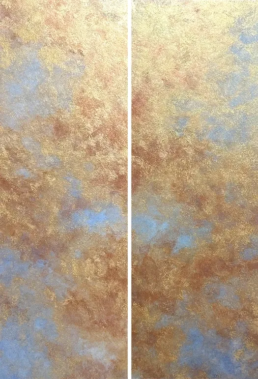 Serendipity_2312 · 장지에 금 , 금분 채색 · 61x90cm · 2023 · 홍시 · (이미지 출처 = 충무로갤러리) · (Image Source = chungmurogallery)