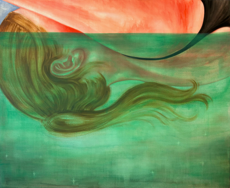Tank · Oil on canvas · 135cm x 165cm · 2023 · Tank · Oil on canvas · Megan Menzies · Megan Menzies · (이미지 출처 = LKIF 갤러리) · (Image Source = LKIF GALLERY)