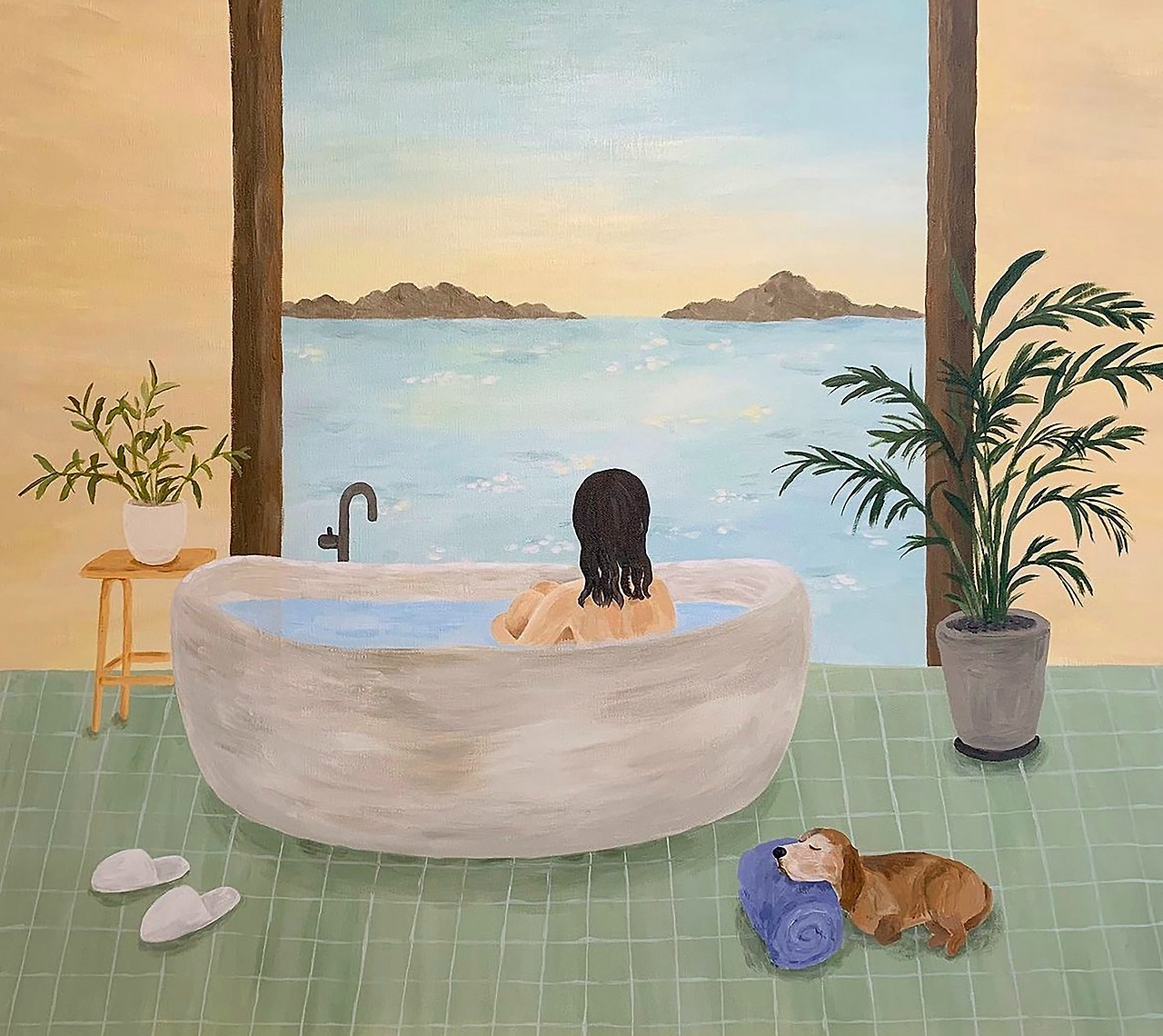 Morning Bath · 2020 · Morning Bath · 영리 · (이미지 출처 = 하랑갤러리)