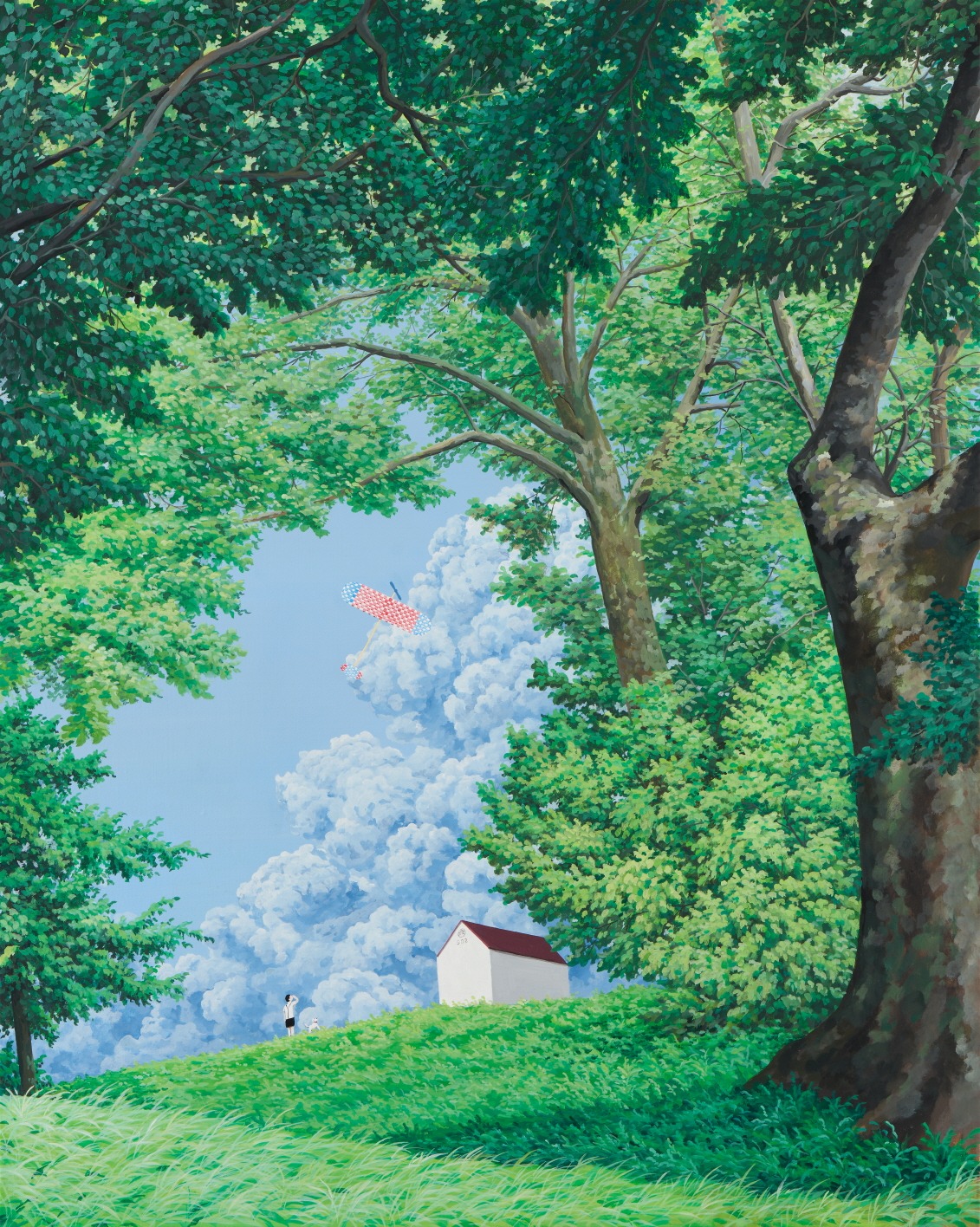 기억을 품은 정원을 들여다 보면 · acrylic on canvas · 90.9×72.7 cm · 2024 · acrylic on canvas · 심봉민 · (이미지 출처 = 갤러리가이아)