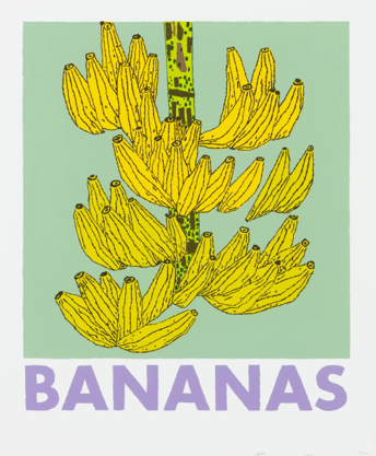 Bananas · 스크린프린트 · 60 × 50 cm · 2021 · Bananas · 조나스 우드 · (이미지 출처 = 퍼블릭갤러리)