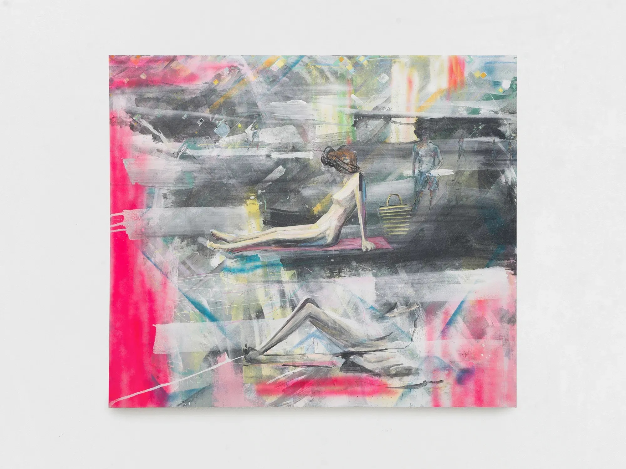 Golden Private · Acrylic, enamel, spray paint, marker and pencil on canvas · 70-11/16" × 81-1/2" (179.5 cm × 207 cm) · 2022-2023 · Golden Private · Acrylic, enamel, spray paint, marker and pencil on canvas · Golden Private by Thomas Chapman Thomas Chapman · (출처 = 페이스갤러리)