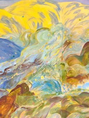 배틀그라운드 멜랑콜리한 대지의 환영들 · 캔버스에 유채 아크릴릭 · 243×800cm, (detail cut) · 2024 · Battleground Group lll: Figments of Melancholic Soil · Oil, acrylic on canvas · 이해반