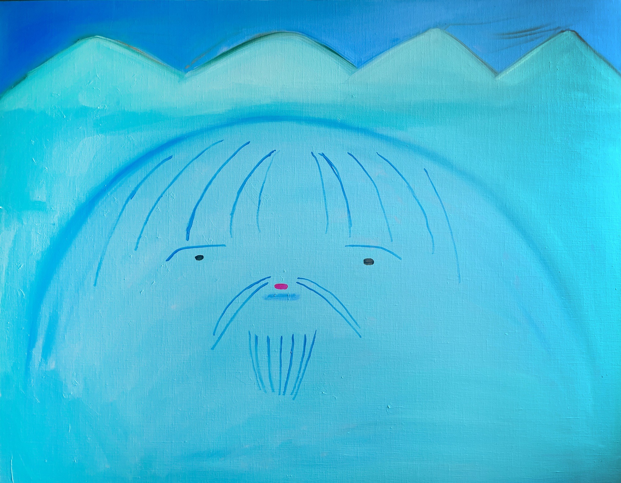 산신령님 · 캔버스에 유채 · 91x118cm · 2025 · 김중옥 · 출처 및 제공: 지우헌