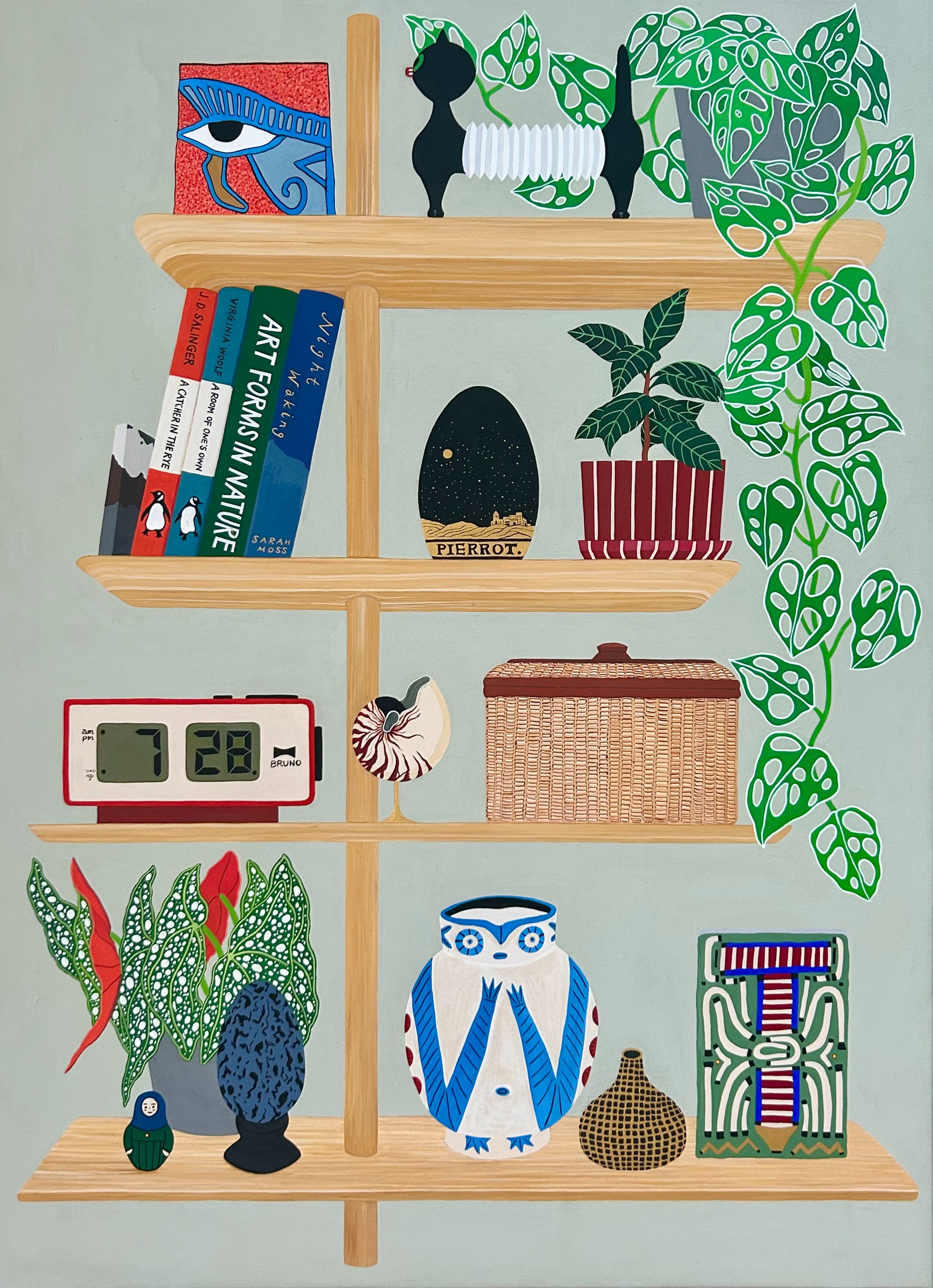 Objects of Thought(사물안에담긴사유) · 아르쉬지 위에 아크릴과 과슈 · 73x53cm · 2024 · Objects of Thought · 로지박