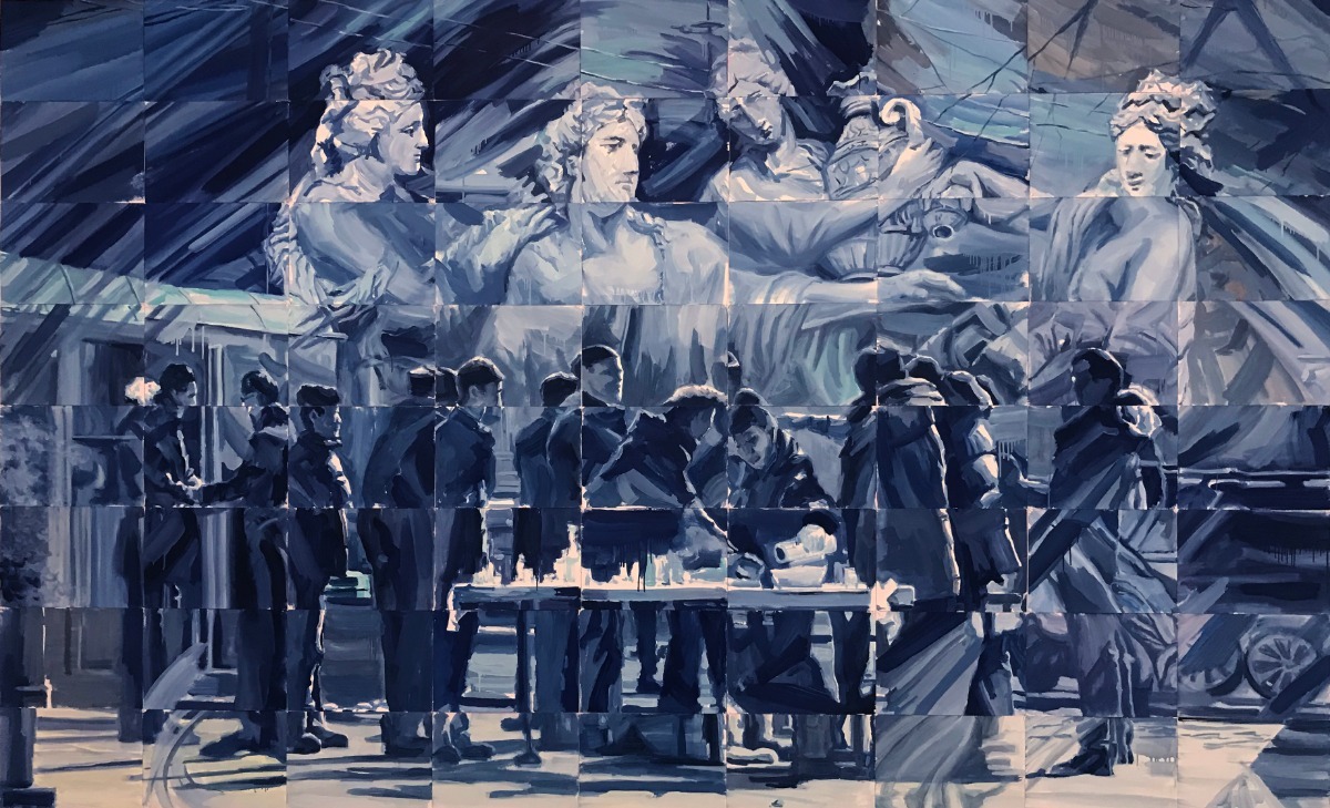 Generational Boundaries (72 Pieces) · 종이에 유채 · 216x351cm · 2021 · 양경렬