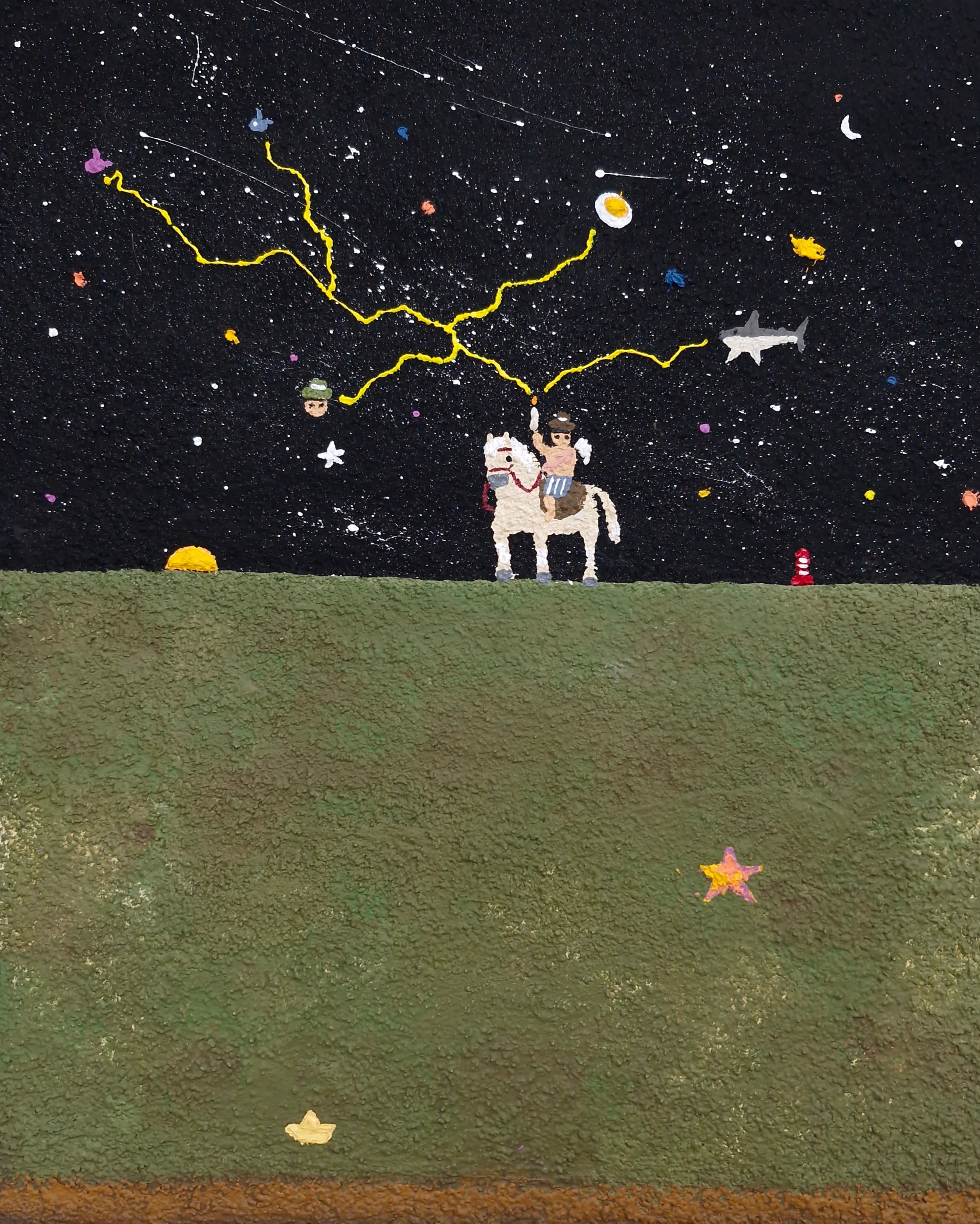 Night watch 2 · Mixed media on canvas · 60.6x50cm · 2025 · 최우