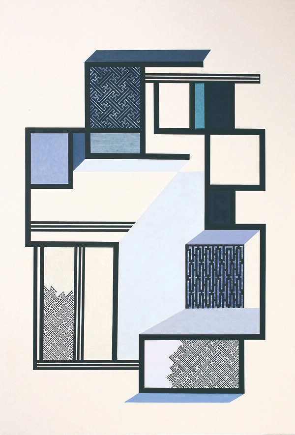 Mind Scape_250011 · acrylic on Korean paper · 197×135cm · 2025