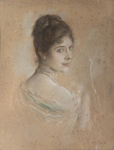 마리아 술리에의 초상 · Pastel on paper · 1887 · Portrait of Maria Soulier · 프란츠 폰 렌바흐