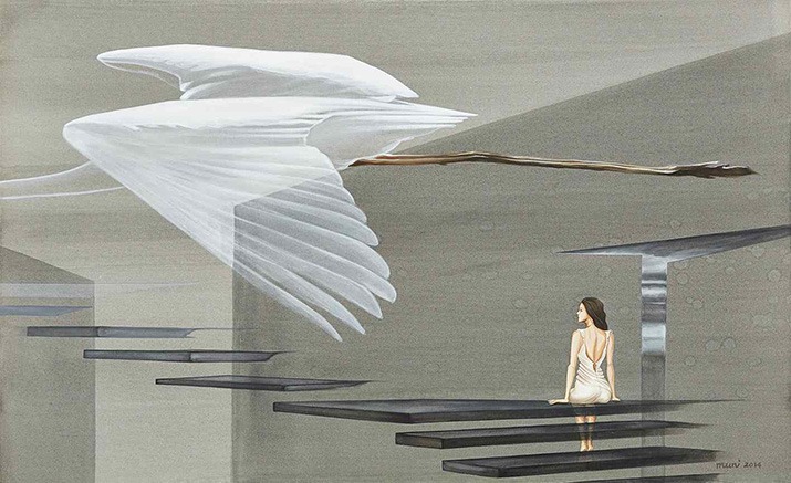 또 다른 차원 Ⅱ(Another Realm Ⅱ) · Acrylic on Canvas · 145.5 x 89.4cm · 2014 · MUNI(연문희)