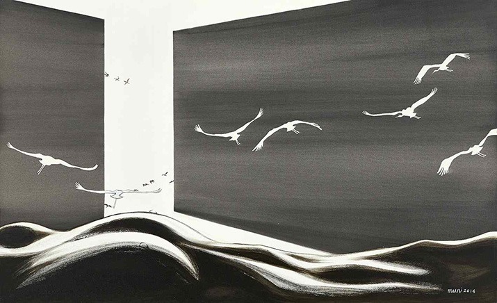 또 다른 차원 Ⅲ(Another Realm Ⅲ) · Acrylic on Canvas · 145.5 x 89.4cm · 2014 · MUNI(연문희)